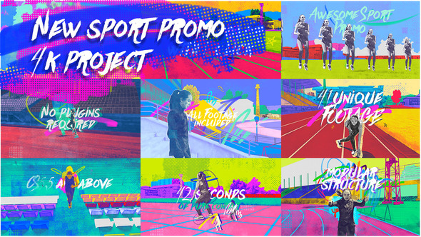 New Sport Promo 4K/ Grange Run Motivation/ Active Training/ Marker Oil Paint Dynamic Workout/ TV ID
