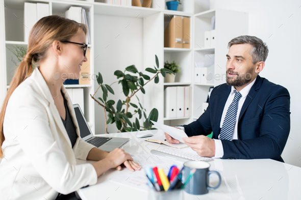 HR manager interviewing job candidate - Stock Photo - Images