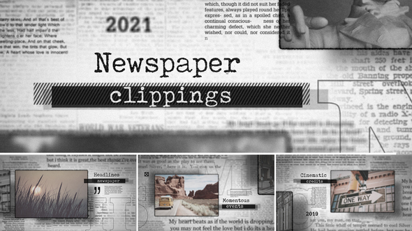 Newspaper Clippings - VideoHive 24303461