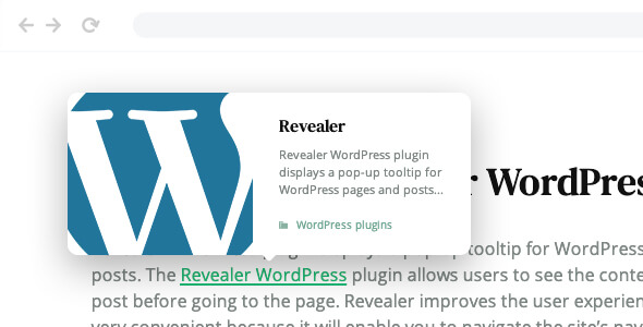 Revealer – Navigation popup for WordPress links