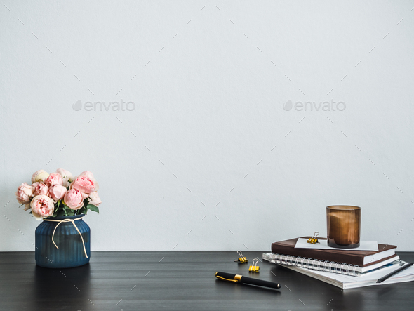 Clipboard with white empty page on table - Stock Photo - Images