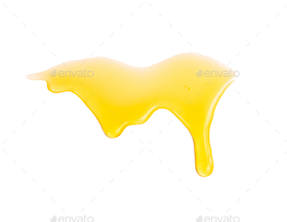 Flow down honey isolated on white