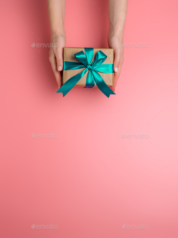 Download Female Hands Hold Gift Box Copy Space Down Stock Photo By Fasci Photodune