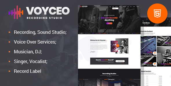 Fabulous Voyceo - Recording Studio HTML Template
