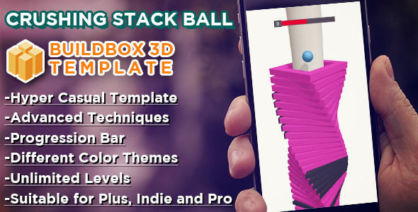 Crushing Stack Ball - Buildbox 3D Hyper Casual Template