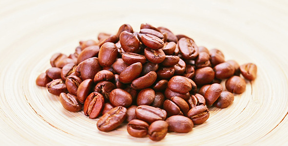 Natural Coffee Beans Rotating