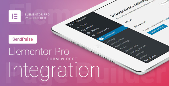 Elementor Pro Form Widget - SendPulse - Integration