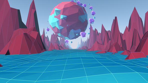 Low Poly Motion Background alt