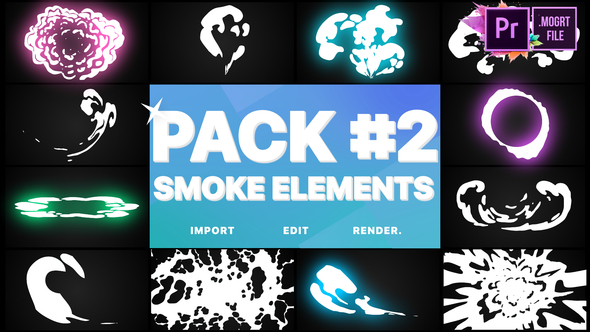 Smoke Elements Pack 02 | Premiere Pro MOGRT, Premiere Pro Templates