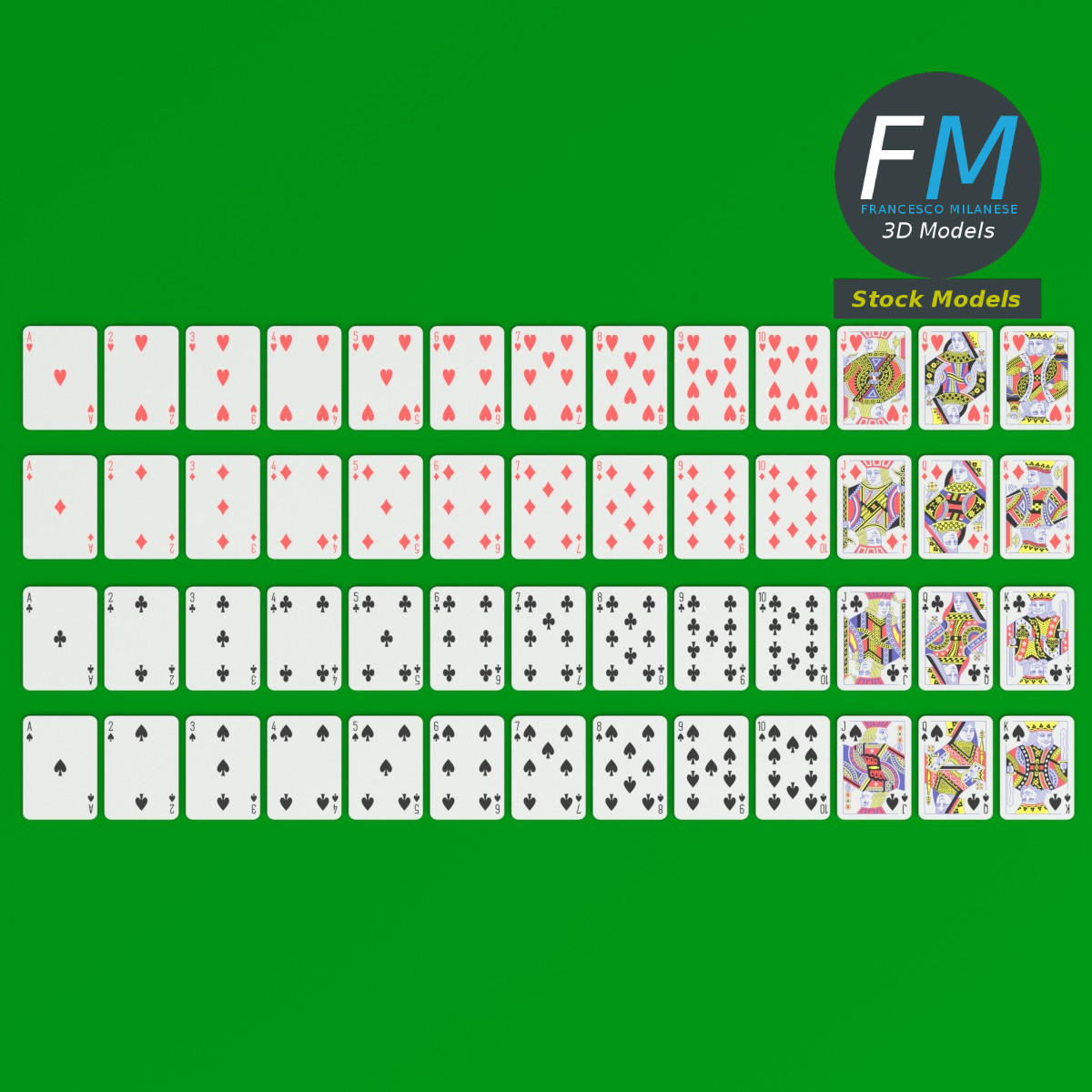 French playing cards deck by 3DOcean