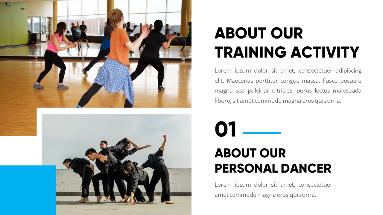 Dancers Minimalism Dance Google Slides Template by onelinerdesign
