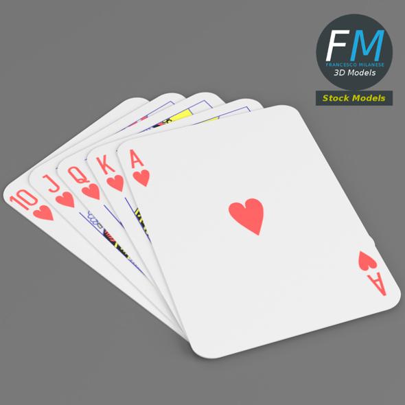 Heart royal flush - 3Docean 24496140