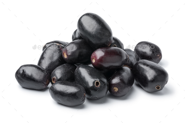 heap of fresh Jamun berries - Stock Photo - Images