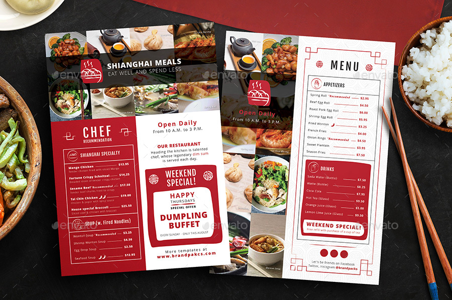 Chinese Menu Flyer, Print Templates | GraphicRiver