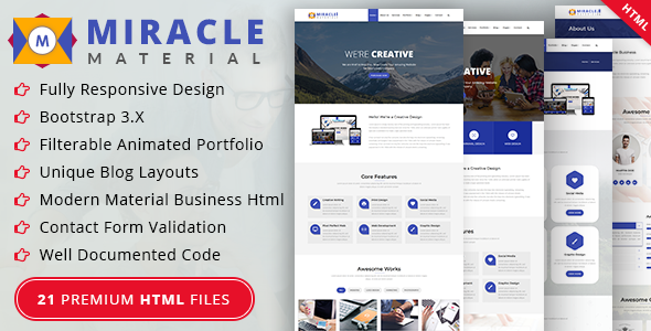 Miracle - Material - ThemeForest 21188600