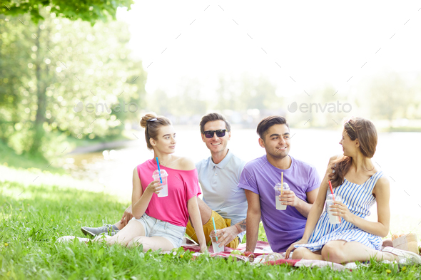 Resting teens - Stock Photo - Images