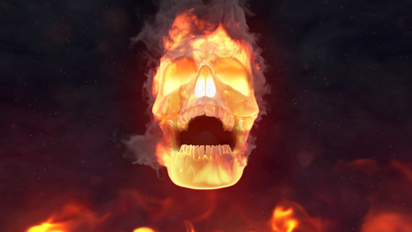 Fire Skull Logo Reveal
