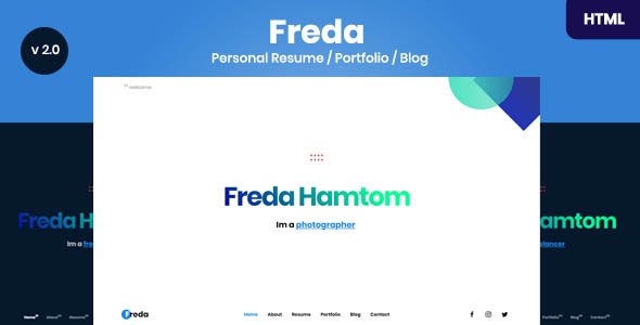 Freda - Personal - ThemeForest 24485009
