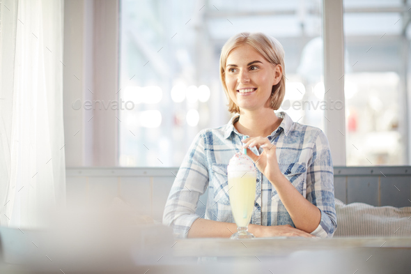 Happy time in cafe - Stock Photo - Images
