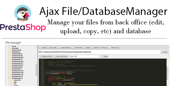 Ajax file and database manager