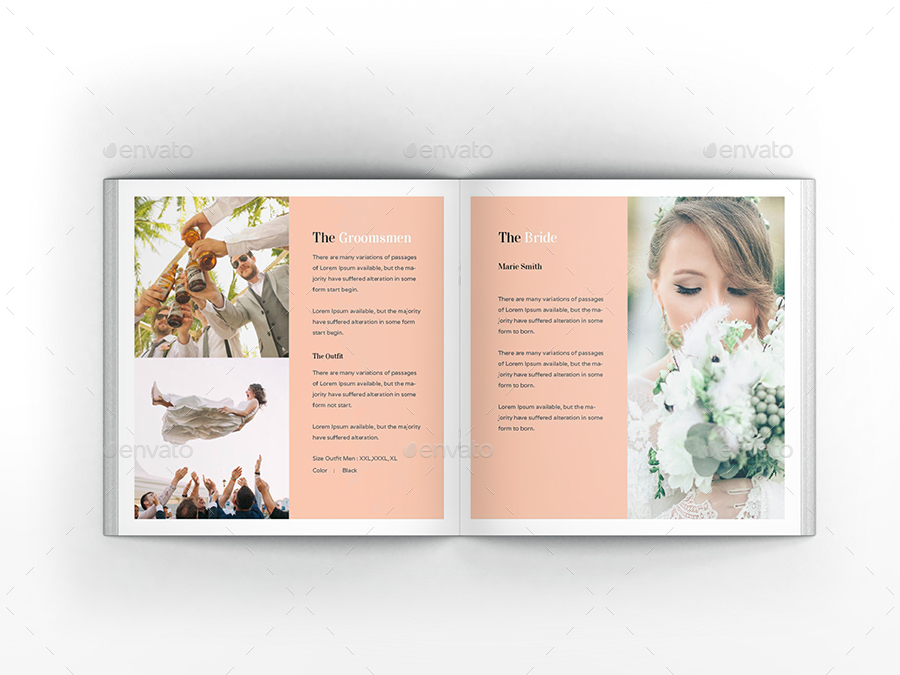 The Wedding Square Brochure Template by Formatika | GraphicRiver