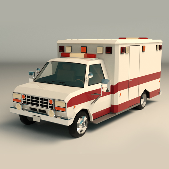 Low Poly Ambulance - 3Docean 24525471