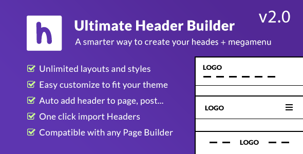 Ultimate Header Builder – Header & MegaMenu Builder for WordPress