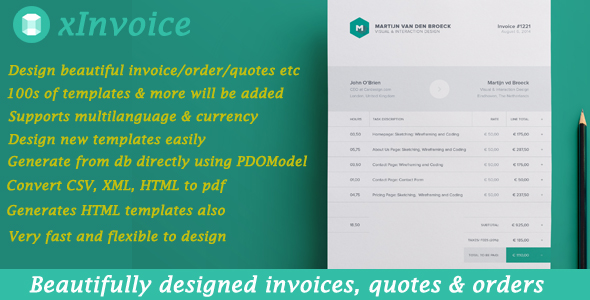 xInvoice – Generate beautifully designed invoices dynamically