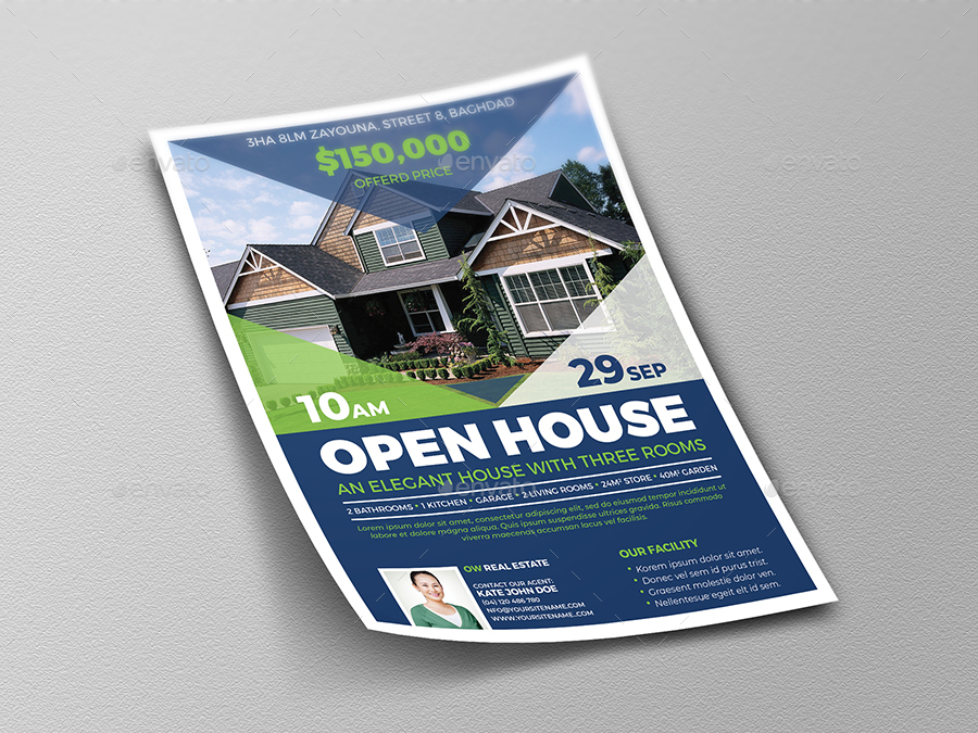 Open House - Real Estate Flyer Template, Print Templates | GraphicRiver