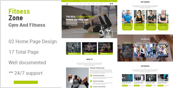 Fitness Zone - Gym And Fitness Muse Template