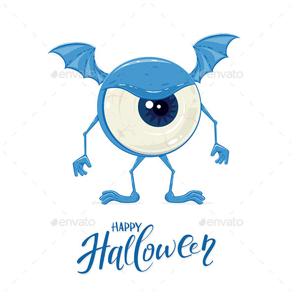 blue eyeball clipart halloween