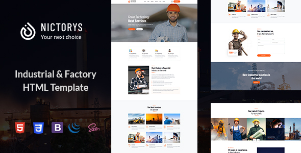 Industry & Industrial Template - Nictorys by QuomodoTheme