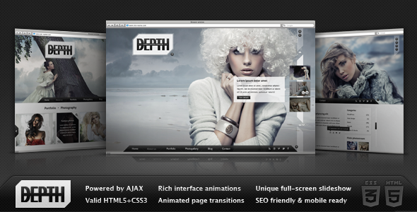 Depth HTML – Full-Screen AJAX Portfolio