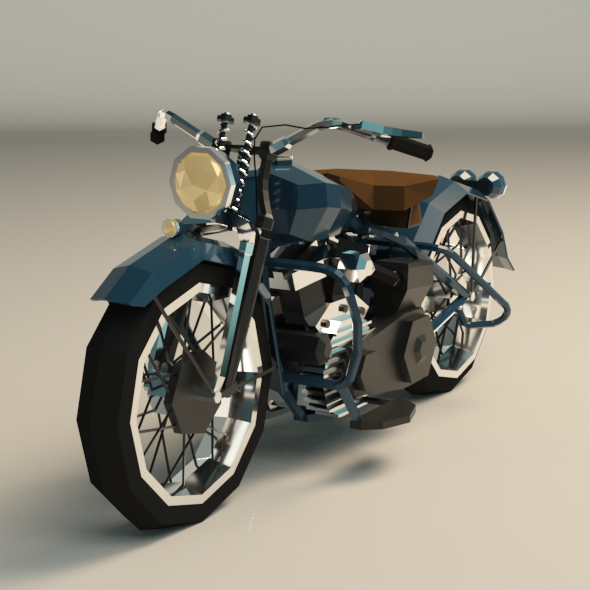 Low Poly Motorcycle - 3Docean 24535103
