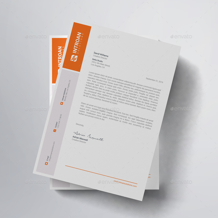 Clean Letterhead, Print Templates | GraphicRiver