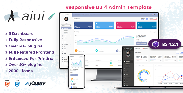 AIUI - Admin Dashboard Template & Web apps by themes_hub | ThemeForest