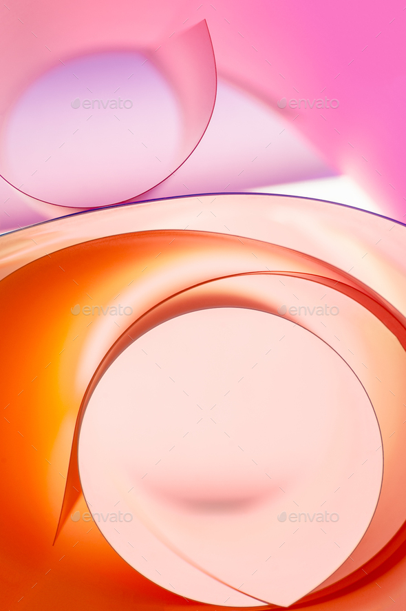 Colored rounded plate closeup. Background vertical photo. - Stock Photo - Images