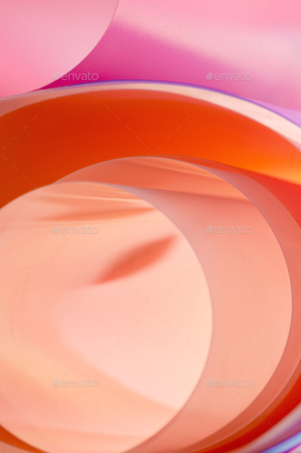 Pink-orange background of rounded elements with gradient interco - Stock Photo - Images