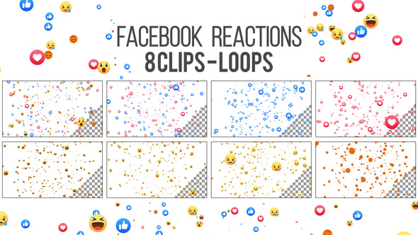Facebook Reactions Loop - 8 Clips