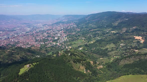 The Aerial View of Medellin From the Hills