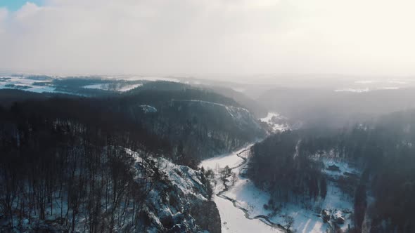 Hazy Weather in Ojcowski Park Narodowy Krakow  Blurry Vision Because of the Smoke alt