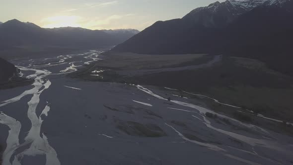 Southern Alps New Zealand sunset
