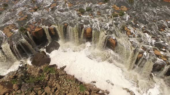 Aerial view of the Fourteen Falls and Athi river alt