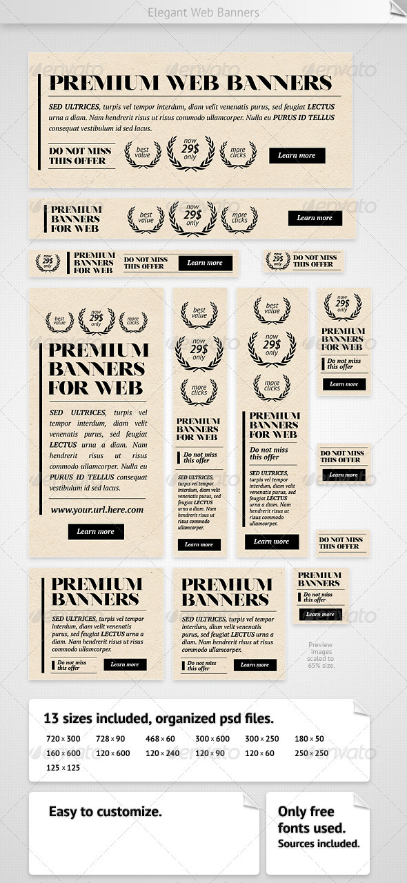 Elegant Web Banners - Banners & Ads Web Elements
