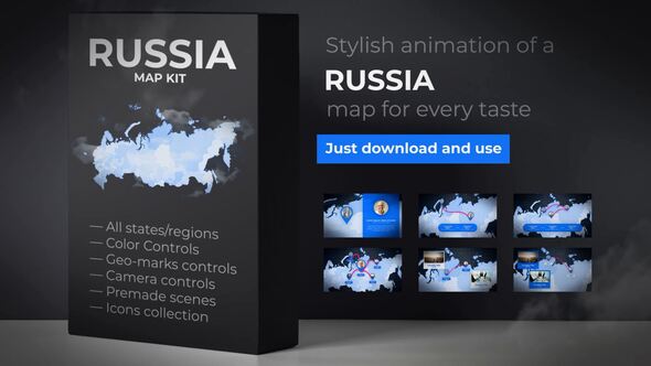 Russia Map - VideoHive 24545916