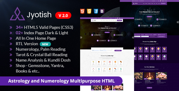 Jyotish - Astrology HTML Template by webstrot
