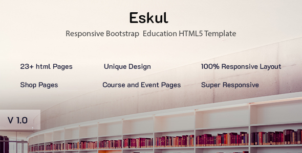 Extraordinary Eskul - Education-Course-e-Learning and Events HTML Template
