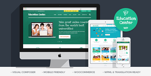 Education Center | LMS Online University & School Courses Studying WordPress Theme
