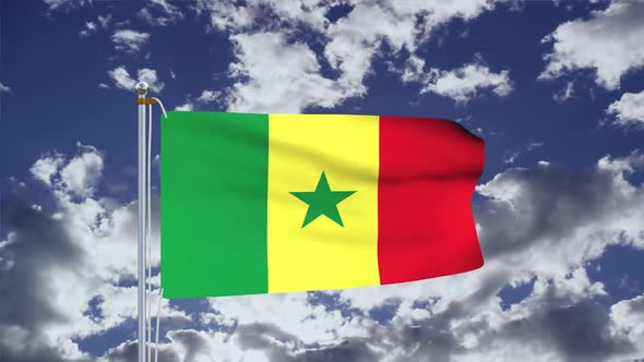 Senegal Flag Waving
