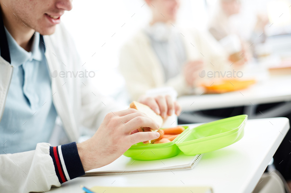 Eating lunch - Stock Photo - Images